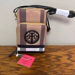 “NEW” Iconic Bags Cross Body Three Compartment Purse